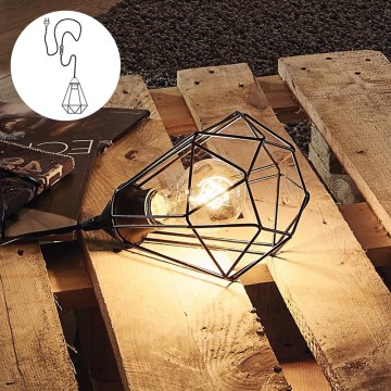 Eglo - Bordslampa med stickkontakt 1xE27/60W/230V