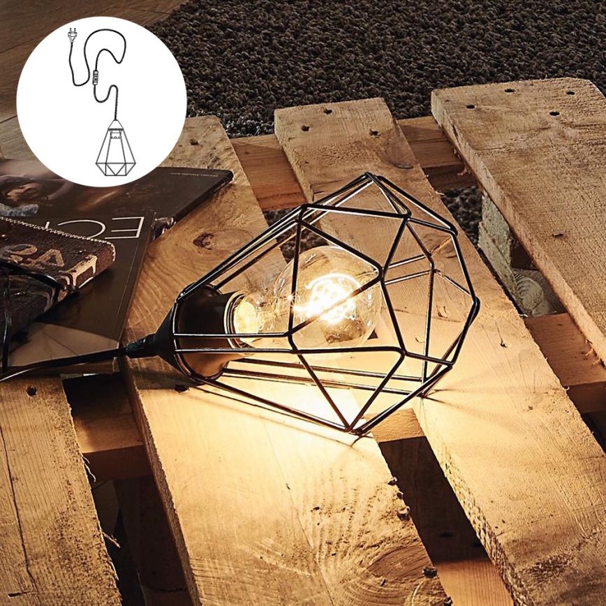 Eglo - Bordslampa med stickkontakt 1xE27/60W/230V