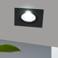 Eglo - Dimbar infälld LED belysning/6W/230V svart