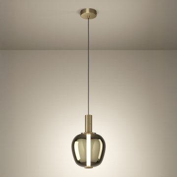 Eglo - Dimbar LED-pendel på vajer LED/6W/230V + LED/1,6W guldfärgad