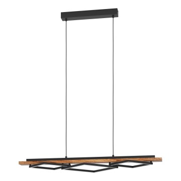 Eglo - dimbar LED-pendellampa på vajer 2xLED/13W/230V + LED/16W svart/brun