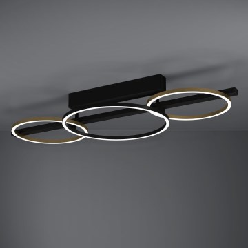 Eglo - Dimbar LED ytmonterad ljuskrona 2xLED/12,5W/230V + LED/15,5W 3000K svart