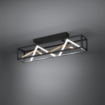 Eglo - Dimbar LED ytmonterad ljuskrona LED/45W/230V 2700-6500K svart/guld + fjärrkontroll