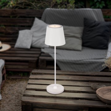 Eglo - Dimbar, uppladdningsbar LED-bordslampa för utomhusbruk LED/3,8W/5V 2400/3000/4000K 2000 mAh IP44 vit