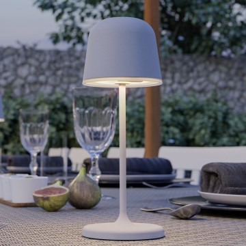 Eglo - Dimbara utomhus bordslampa, touchstyrd och laddningsbar, LED/1,8W/5V 2500/3000/4000K 2500 mAh IP54 grå