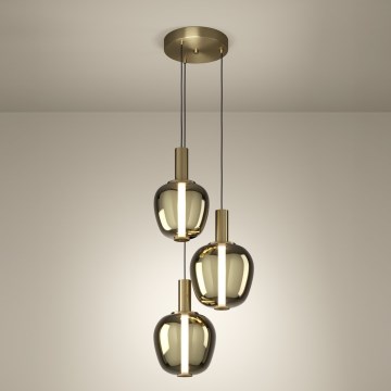 Eglo - Dimbart LED-ljuskrona LED/5W/230V + 2xLED/6,5W + 3xLED/1,6W 2200-6500K guldfärgad