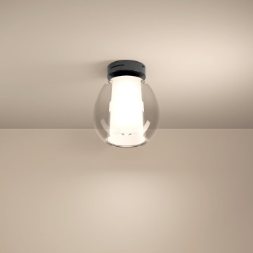 Eglo - Dimmbar LED-taklampa LED/5,5W/230V + LED/1,6W 2200-6500K Ø 25 cm svart krom + fjärrkontroll