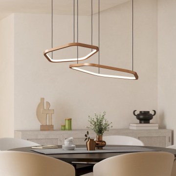 Eglo - Dimmbar pendellampa på vajer LED/30W/230V 2200-6500K mässing + fjärrkontroll