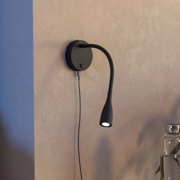 Eglo - flexibel vägglampa med LED och USB, 3,8 W/230 V, svart