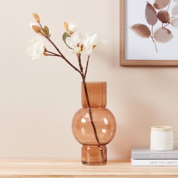 Eglo - Glasvas 28x15,5 cm brun