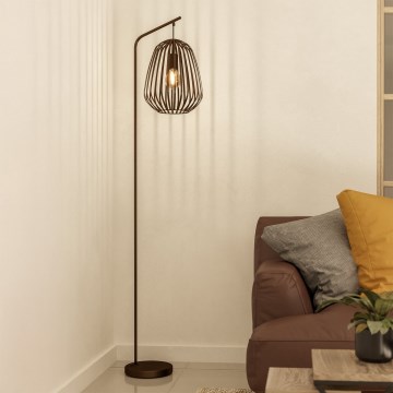 Eglo - Golvlampa 1xE27/40W/230V bronsfärgad