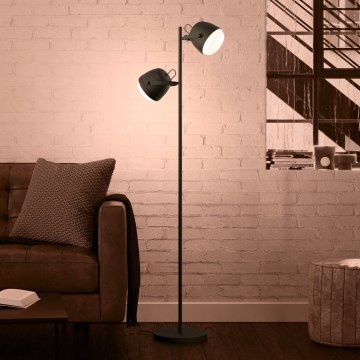 Eglo - Golvlampa 2xE27/28W/230V svart
