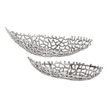 Eglo - KIT 2x Dekorativt bricka 44/61 cm silver