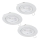 Eglo - KIT 3x LED infälld belysning 1xGU10/4W/230V vit