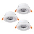 Eglo - KIT 3x LED infälld belysning 3xLED/4,8W/230V vit
