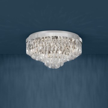 Eglo - Kristal Takbelysning 11xE14/40W/230V glänsande krom