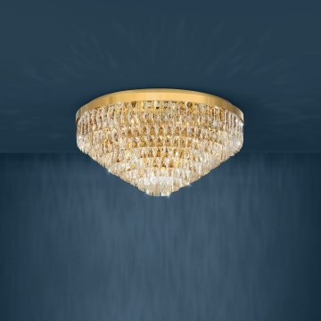 Eglo - Kristal Takbelysning 16xE14/40W/230V guld