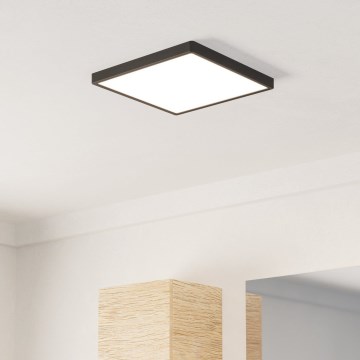 Eglo - LED badrumsplafond LED/13W/230V 2700/4000/6500K 29x29 cm IP44 svart