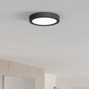 Eglo - LED badrumstaklampa LED/7,5W/230V 2700/4000/6500K Ø 16,6 cm IP44 svart