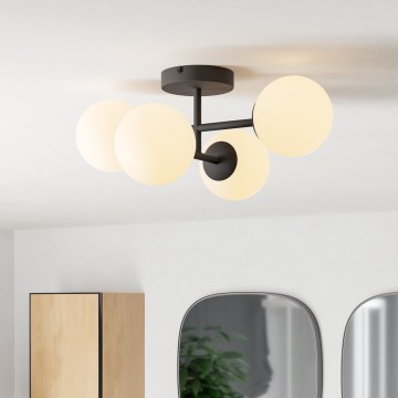 Eglo - LED badrumstaklampa, ytmonterad 4xG9/4,2W/230V IP44, svart