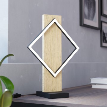 Eglo - LED-bordslampa 13 W/230 V svart/beige