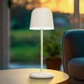 Eglo - LED-dimbar bordslampa för utomhusbruk med beröringsstyrning och uppladdningsbart batteri, 1,8 W/5 V, 2500/3000/4000 K, 2500 mAh, IP54, krämfärgad