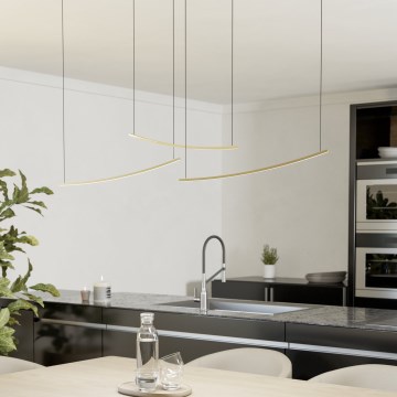 Eglo - LED-dimbar hänglampa på vajer LED/22W/230V 2700/4000/6500K guld