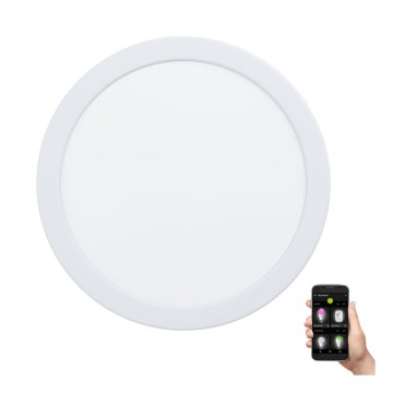 Eglo - LED dimbar infälld badrumsarmatur LED/16,5W/230V IP44 ZigBee Ø 21,6 cm
