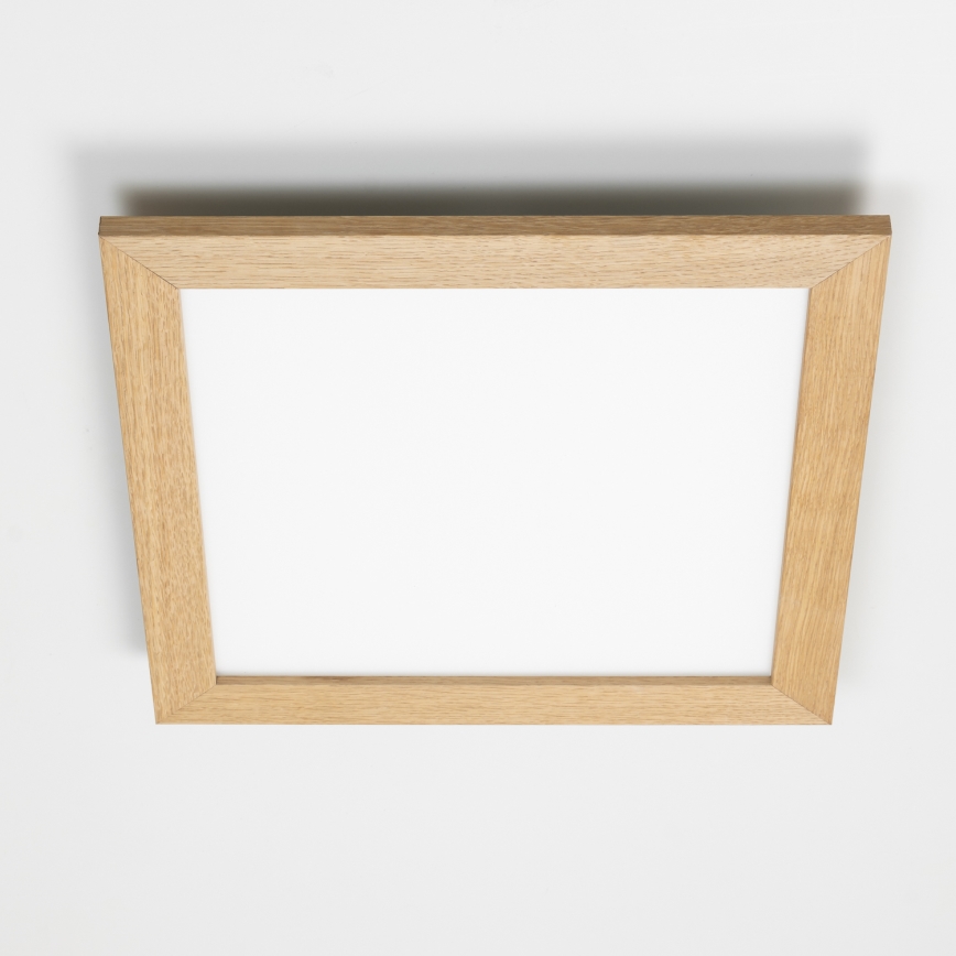 Eglo - LED dimbar infälld panel POZZALLO WOOD LED/21W/230V 2700-6500K 49,5x49,5 cm brun + fjärrkontroll
