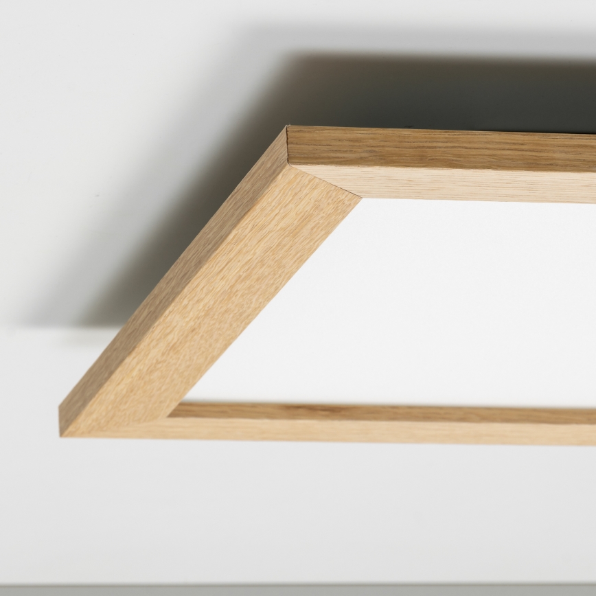 Eglo - LED dimbar infälld panel POZZALLO WOOD LED/21W/230V 2700-6500K 49,5x49,5 cm brun + fjärrkontroll
