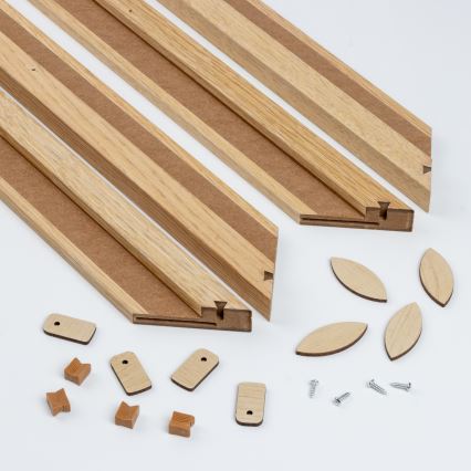 Eglo - LED dimbar infälld panel POZZALLO WOOD LED/21W/230V 2700-6500K 49,5x49,5 cm brun + fjärrkontroll