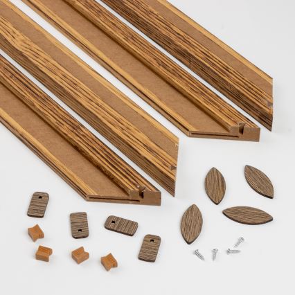 Eglo - LED dimbar infälld panel POZZALLO WOOD LED/21W/230V 2700-6500K 49,5x49,5 cm brun + fjärrkontroll