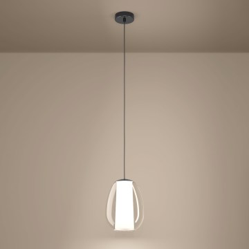 Eglo - LED-dimbar pendelarmatur på kabel LED/7W/230V + LED/1,6W 2200-6500K svart krom