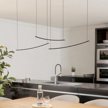 Eglo - LED-dimbar pendellampa med kabel LED/22W/230V 2700/4000/6500K svart