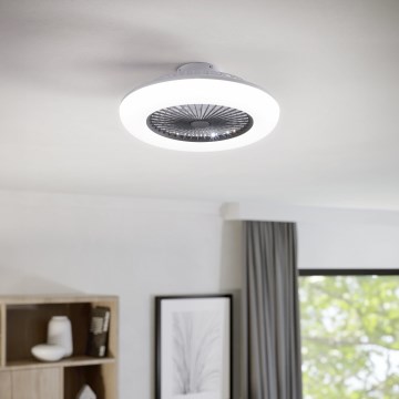 Eglo - LED-dimbar takfläkt 3xLED/12,6W/230V 2700-6500K Ø 55 cm grå + fjärrkontroll