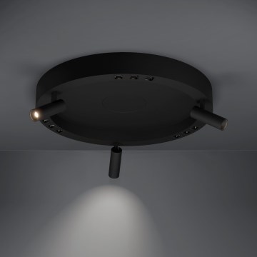 Eglo - LED Dimbar taklampa 3xLED/8W/230V + 3xLED/8,5W 3000K svart + fjärrkontroll