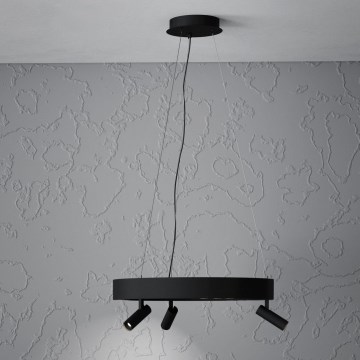 Eglo - LED dimbar taklampa 3xLED/8W/230V + 3xLED/8,5W 3000K svart + fjärrkontroll