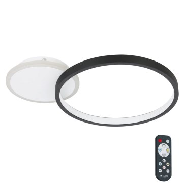 Eglo - LED dimbar taklampa LED/15W/230V svart + fjärrkontroll