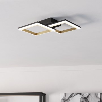 Eglo - LED Dimbar taklampa LED/18,4W/230V 4000K svart/guld