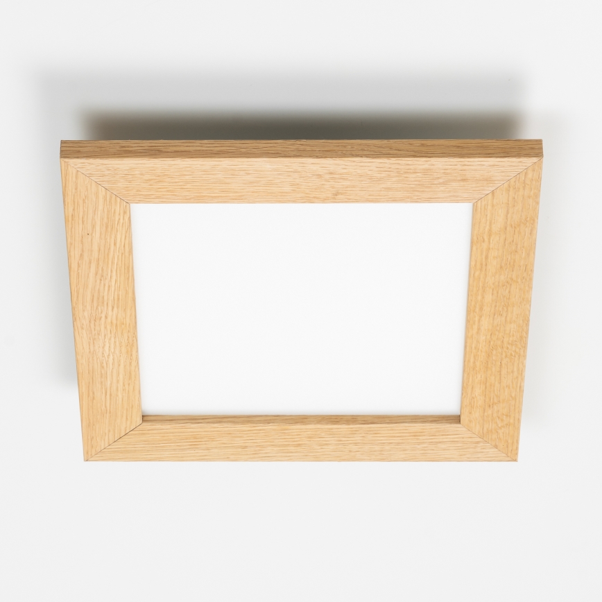 Eglo - LED Dimbart Takmonterat Panel SALOBRENA 2 WOOD LED/16W/230V 4000K 34x34 cm brun