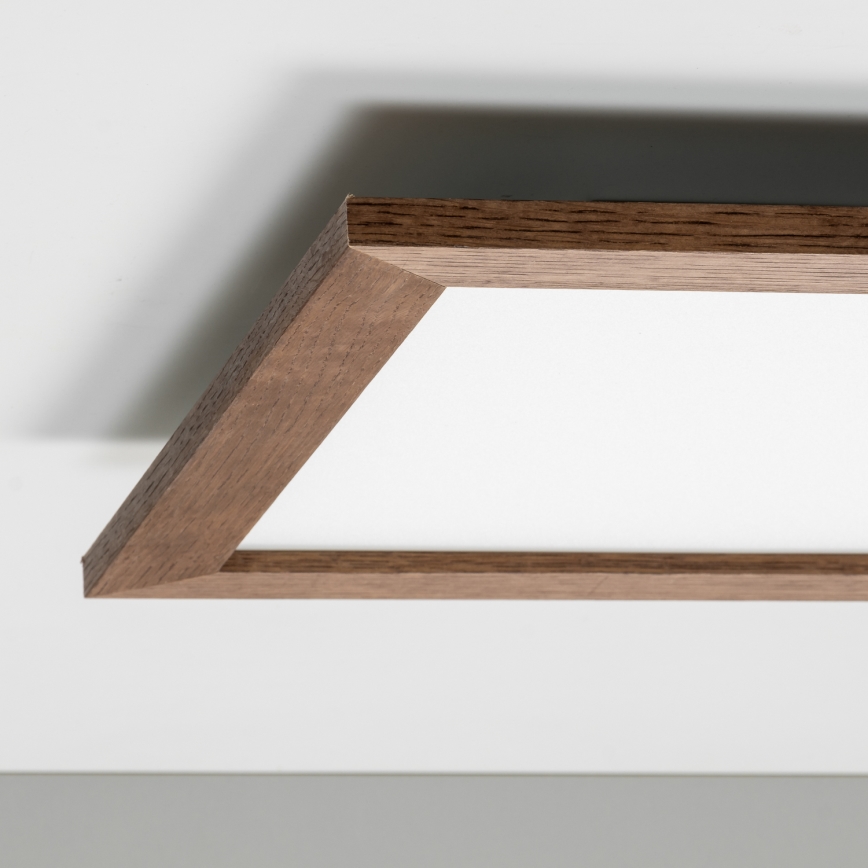 Eglo - LED dimbar infälld panel SALOBRENA 2 WOOD LED/25W/230V 4000K 49,5x49,5 cm mörkbrun