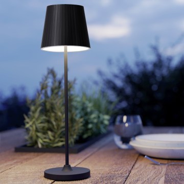 Eglo - LED-dimbara utomhus uppladdningsbar bordslampa LED/3,8W/5V 2400/3000/4000K 2000 mAh IP44 svart