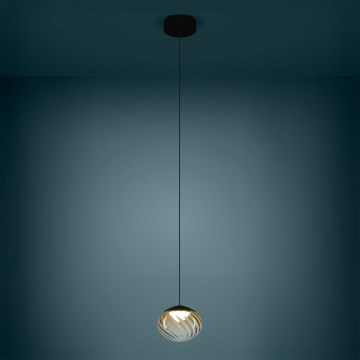 Eglo - LED-dimmbar pendellampa med vajer LED/5,8W/230V 2200-6500K beige/rökfärgad + fjärrkontroll