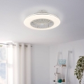 Eglo - LED-dimmbar takfläkt 3x LED/12,6 W/230 V 2700-6500 K Ø 55 cm vit + fjärrkontroll
