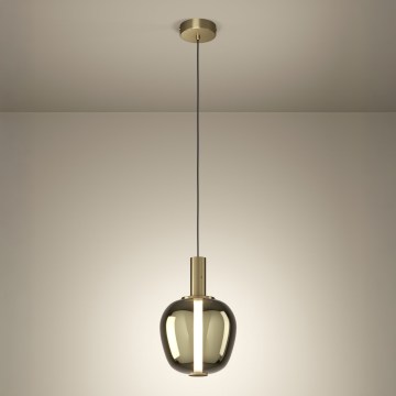 Eglo - LED-dimmerbar pendellampa med kabel LED/6W/230V + LED/1,6W 2200-6500K Ø 25 cm guld