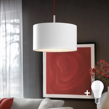 Eglo - LED hänglampa på kabel TUNJA 1xE27/60W/230V vit