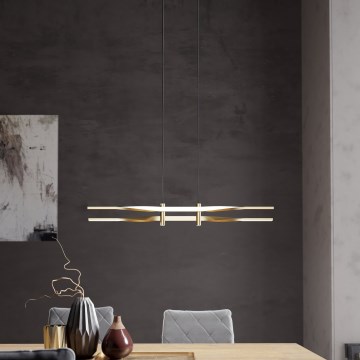 Eglo - LED-hänglampa på vajer LED/21W/230V guldig