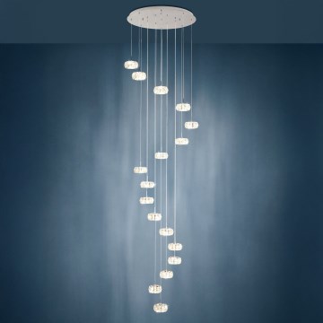 Eglo - LED Kristal dimbar ljuskrona med snöre 17xLED/4,5W/230V