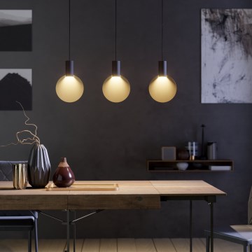 Eglo - LED ljuskrona med textilsladd 3xGU10/4,5W/230V 3000K