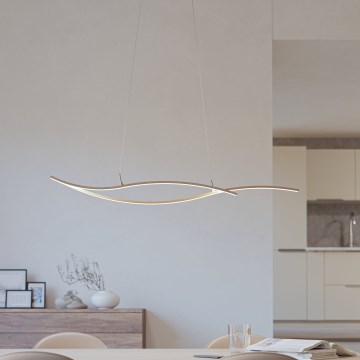 Eglo - LED ljuskrona med textilsladd LED/20W/230V 4000K beige